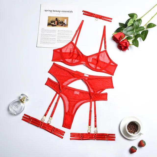 Sienna 4-Piece Lingerie Set