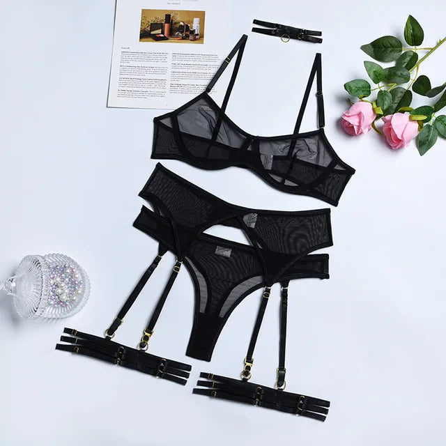 Sienna 4-Piece Lingerie Set