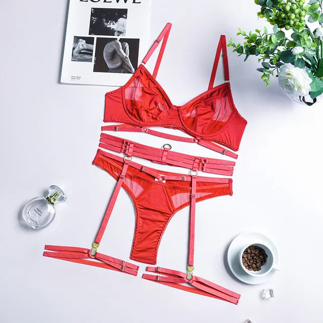 Avelina 3-Piece French Lingerie Set